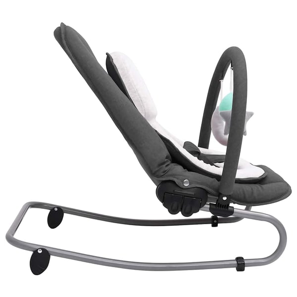 vidaXL skråstol til baby stål antracitgrå