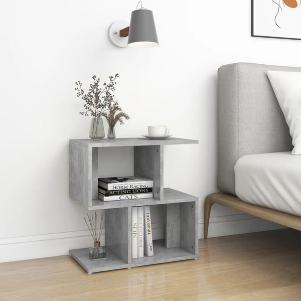 vidaXL Nattbord 2 stk betonggrå 50x30x51,5 cm sponplate