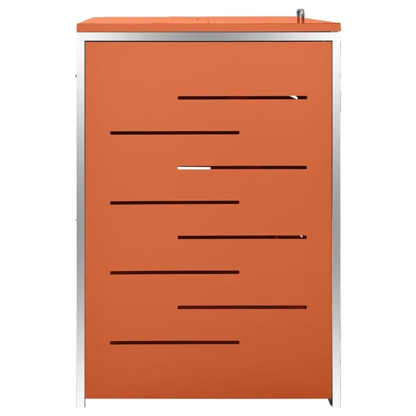 vidaXL tredobbelt skraldespandsskjuler 207x77,5x112,5 cm rustfrit stål