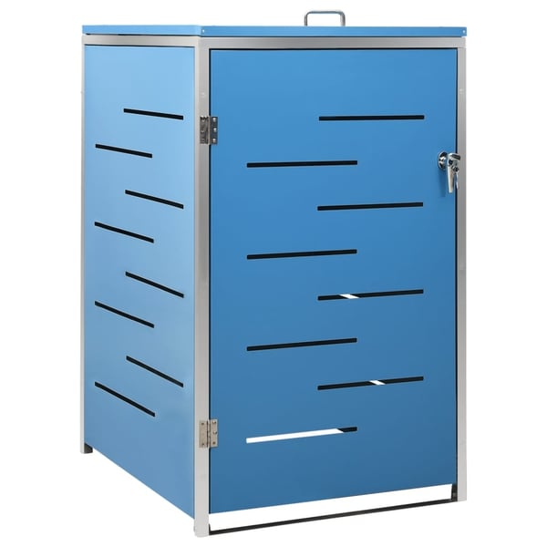 vidaXL enkelt skraldespandsskjuler 69x77,5x112,5 cm rustfrit stål