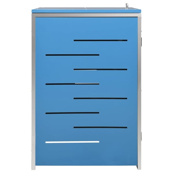 vidaXL enkelt skraldespandsskjuler 69x77,5x112,5 cm rustfrit stål