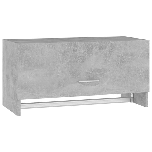 vidaXL Garderobe betonggrå 70x32,5x35 cm sponplate