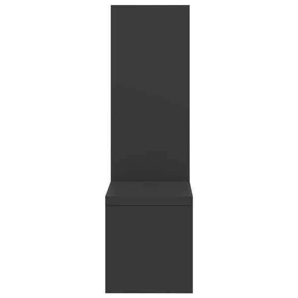 vidaXL væghylder 2 stk. 50x15x50 cm spånplade grå