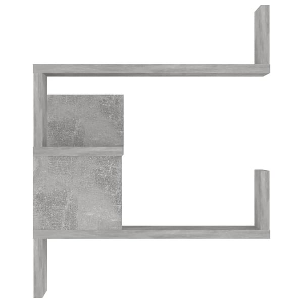vidaXL Veggmontert hjørnehylle betonggrå 40x40x50 cm konstruert tre