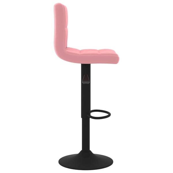 vidaXL Barstolar 2 st rosa sammet