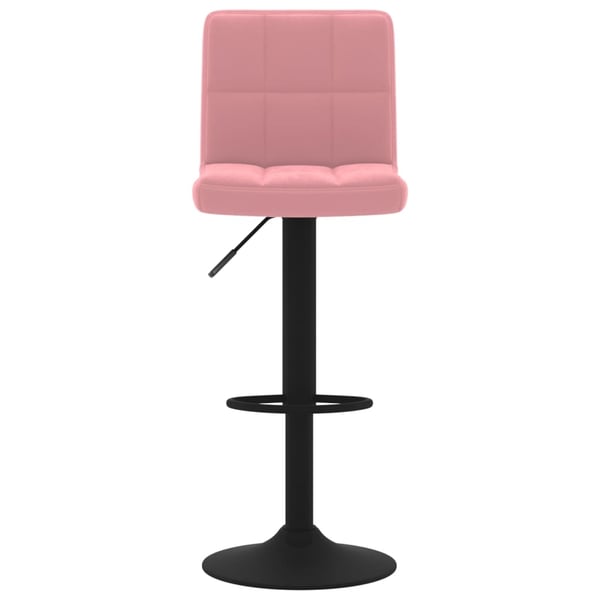 vidaXL Barstolar 2 st rosa sammet