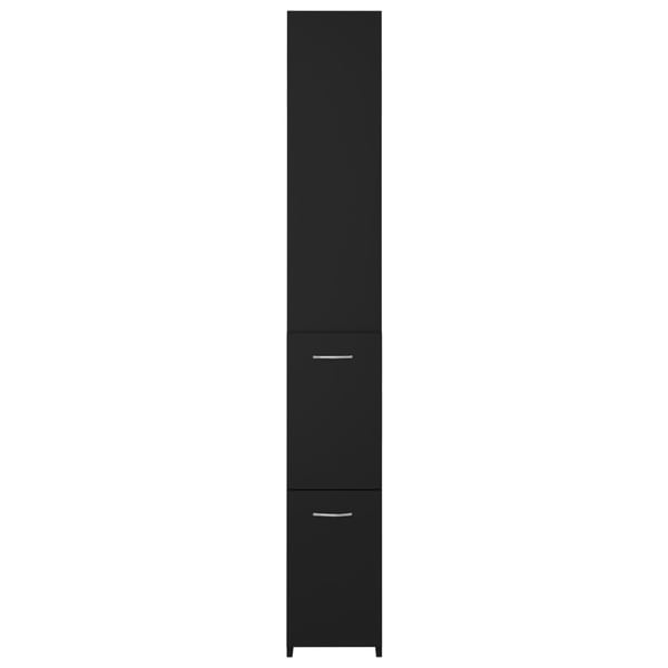 vidaXL badeværelsesskab 25x26,5x170 cm konstrueret træ sort