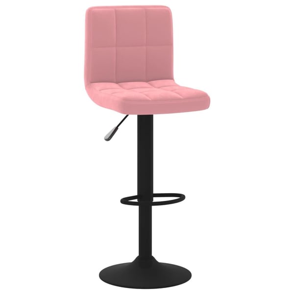 vidaXL Barstol rosa sammet