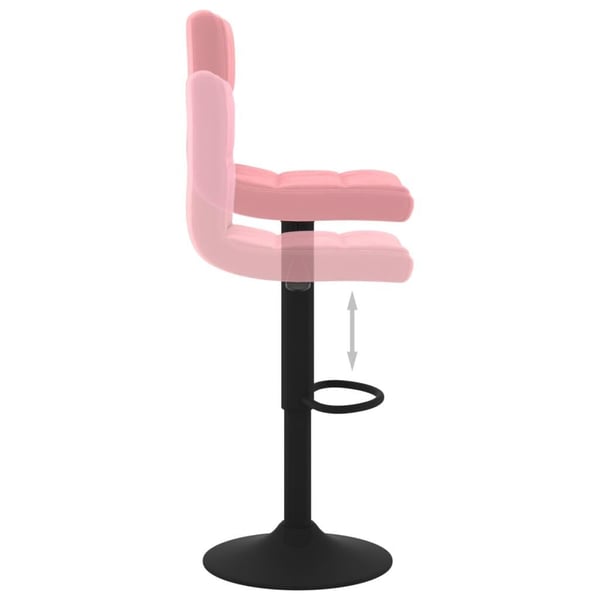 vidaXL Barstol rosa sammet