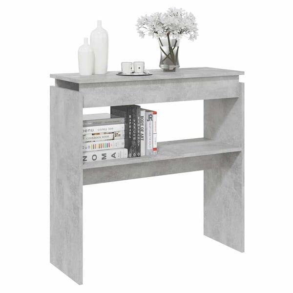 vidaXL Konsollbord betonggrå 80x30x80 cm konstruert tre