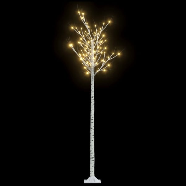 vidaXL Juletre 200 LED 2,2m varmhvit silje innendørs og utendørs