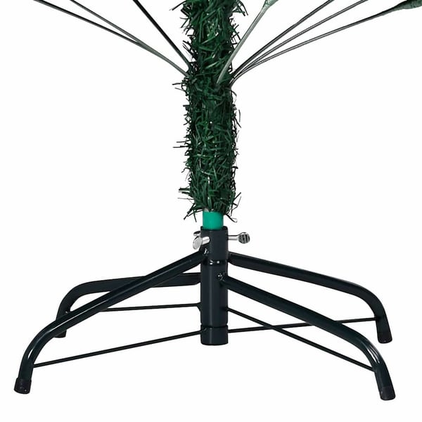 vidaXL Tekojoulukuusi palloilla esivalaistu vihreä 210 cm PVC