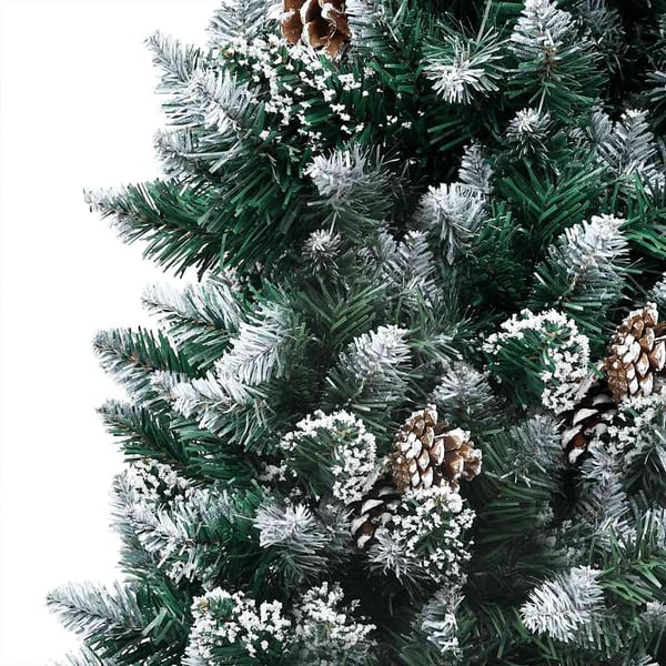 vidaXL Joulukuusi esivalaistu palloilla ja kävyillä 240 cm