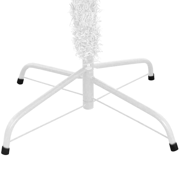vidaXL Forhåndsbelyst kunstig juletre med kulesett L 240 cm hvit