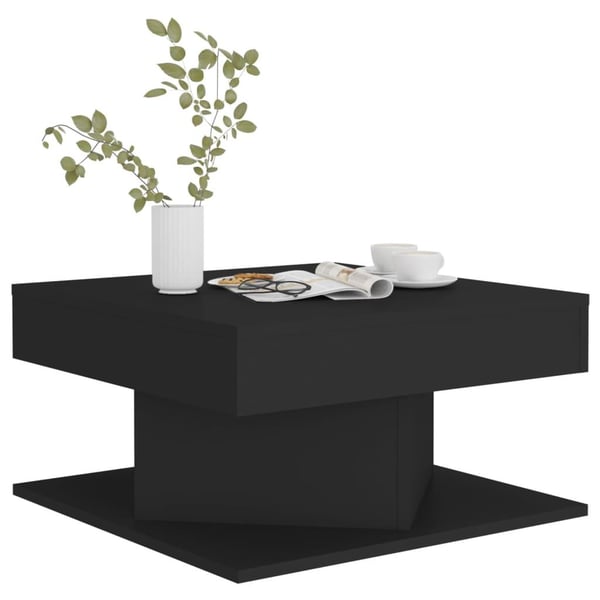 vidaXL Sohvapöytä musta 57x57x30 cm lastulevy