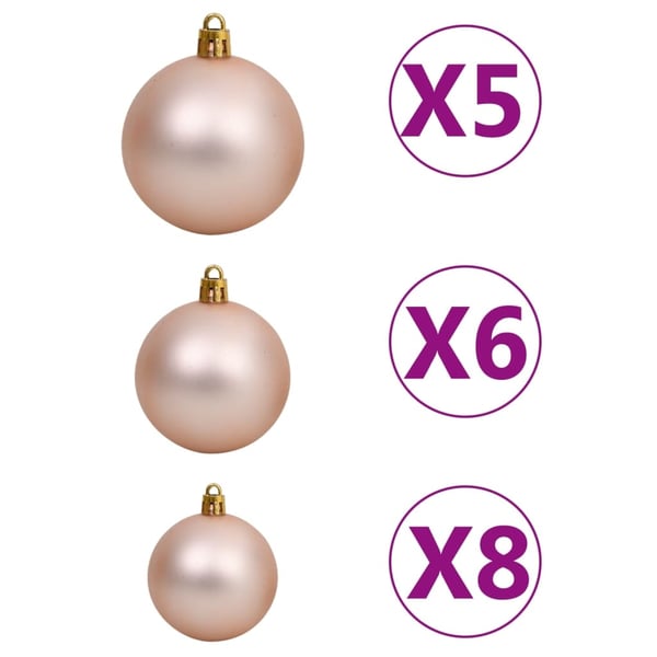vidaXL Forhåndsbelyst kunstig juletre med kulesett 120 cm grønn