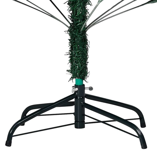 vidaXL Forhåndsbelyst kunstig juletre med kulesett grønn 150 cm PVC