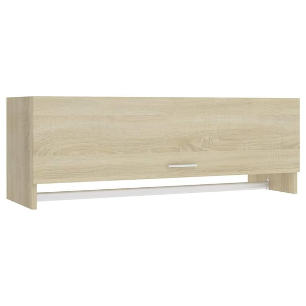 vidaXL Garderobe sonoma eik 100x32,5x35 cm sponplate