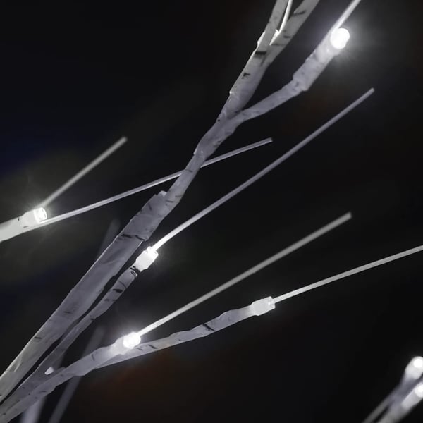 vidaXL Plastgran 200 LED 2,2 m pil kallvitt ljus inomhus/utomhus