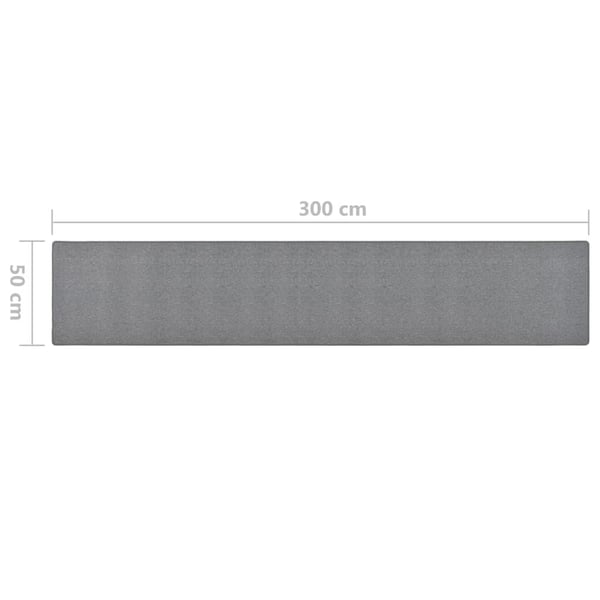 vidaXL tæppeløber 50x300 cm mørkegrå