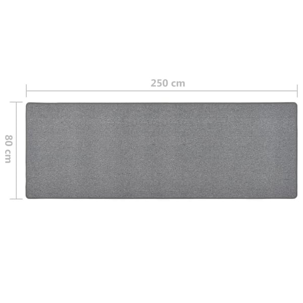 vidaXL Käytävämatto tummanharmaa 80x250 cm