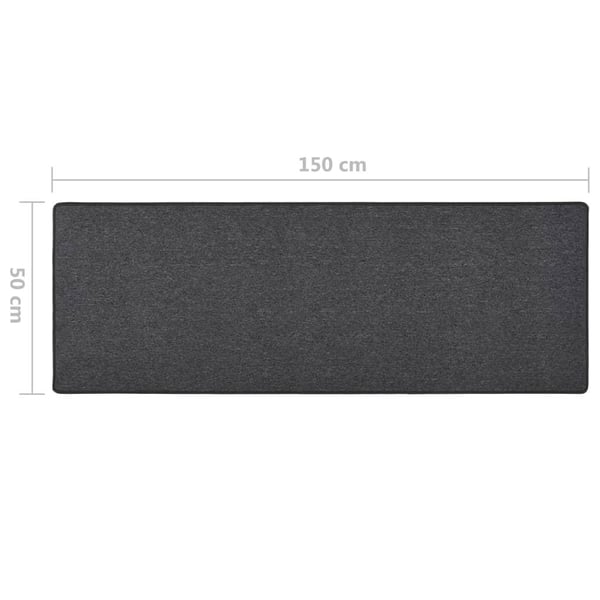 vidaXL tæppeløber 50x150 cm antracitgrå