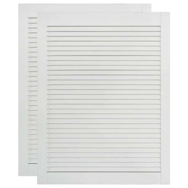vidaXL skabslåger 2 stk. 69x49,4 cm lameldesign massivt fyr hvid