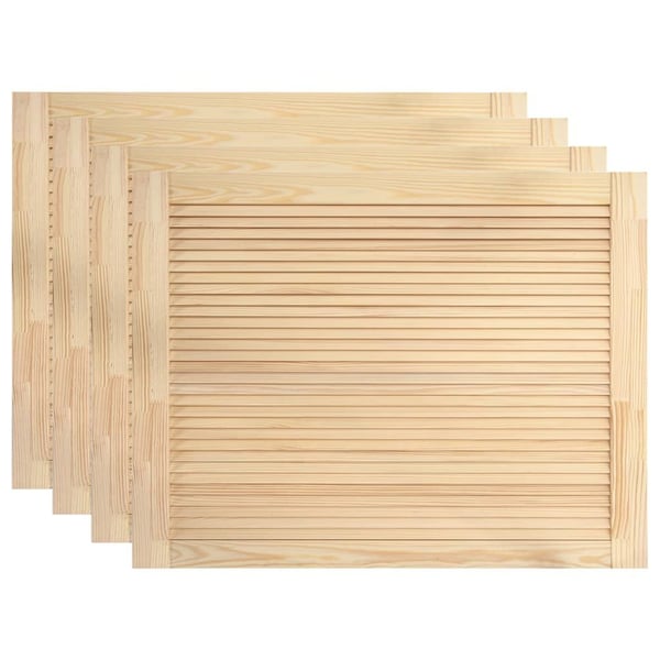 vidaXL skabslåger 4 stk. 39,5x59,4 cm lameldesign massivt fyrretræ