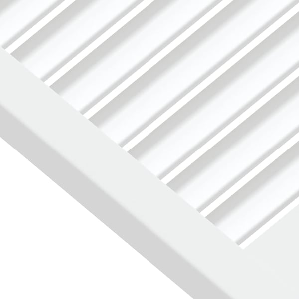 vidaXL skabslåge 39,5x59,4 cm lameldesign massivt fyrretræ hvid