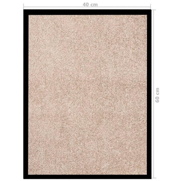 vidaXL Dørmatte beige 40x60 cm