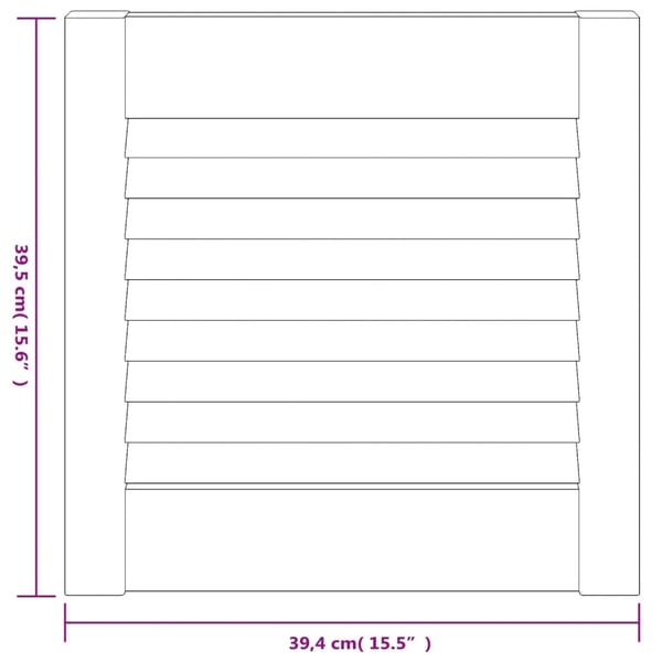 vidaXL skabslåger 2 stk. 39,5x39,4 cm lameldesign massivt fyrretræ
