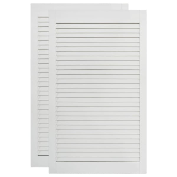 vidaXL skabslåger 2 stk. 99,3x49,4 cm lameldesign massivt fyr hvid