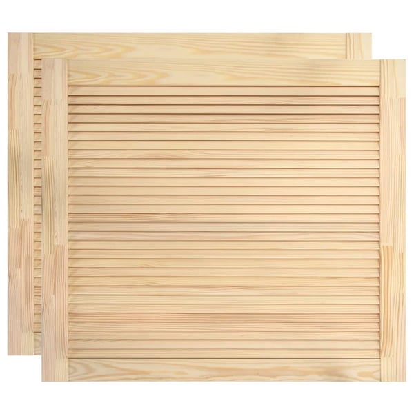 vidaXL skabslåger 2 stk. 39,5x49,4 cm lameldesign massivt fyrretræ