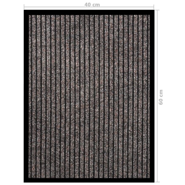 vidaXL Ovimatto raidallinen beige 40x60 cm