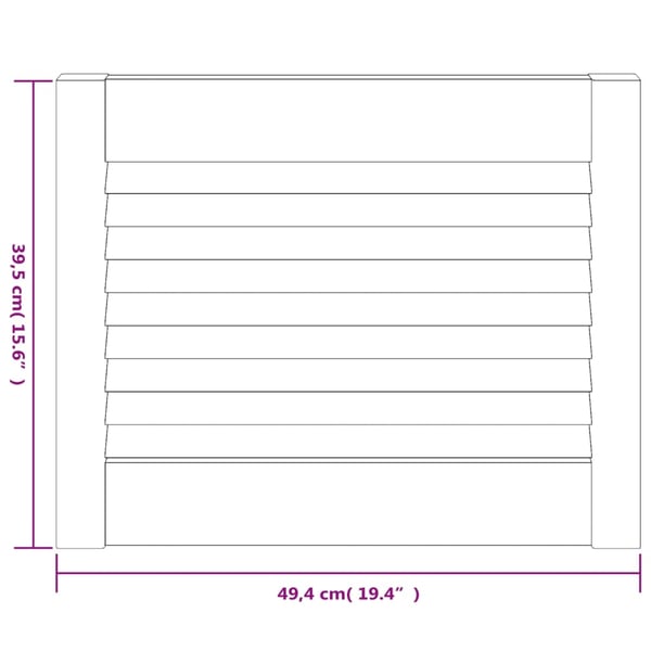 vidaXL skabslåger 4 stk. 39,5x49,4 cm lameldesign massivt fyrretræ