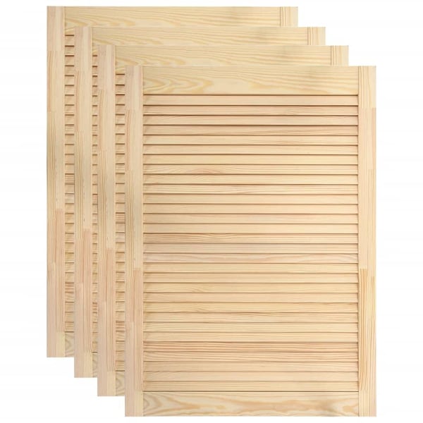 vidaXL skabslåger 4 stk. 69x39,4 cm lameldesign massivt fyrretræ