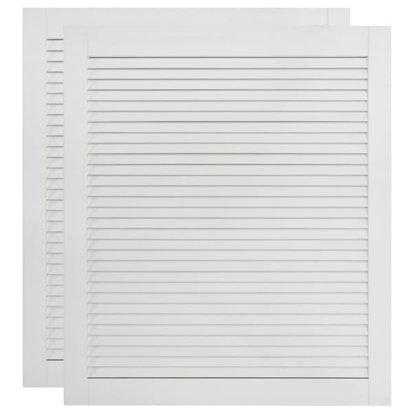 vidaXL skabslåger 2 stk. 61,5x49,4 cm lameldesign massivt fyr hvid