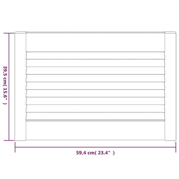 vidaXL skabslåger 2 stk. 39,5x59,4 cm lameldesign massivt fyr hvid