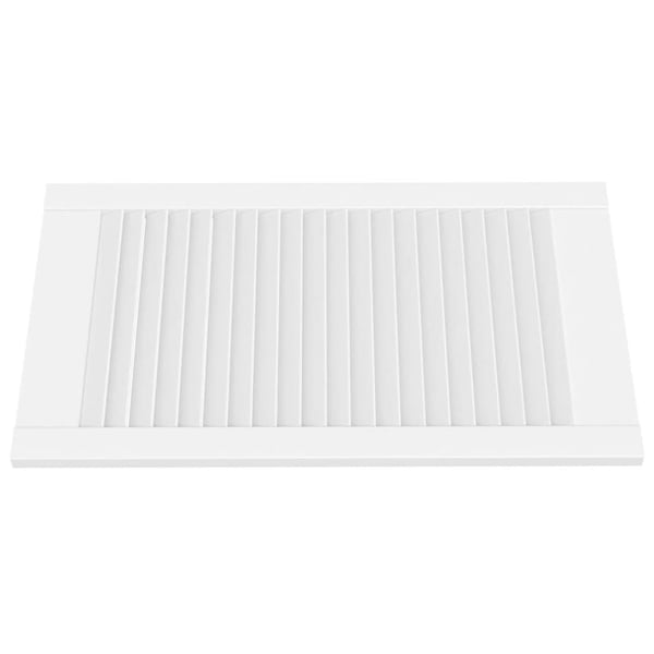 vidaXL Skåplucka lamelldesign vit 69x39,4 cm massiv furu