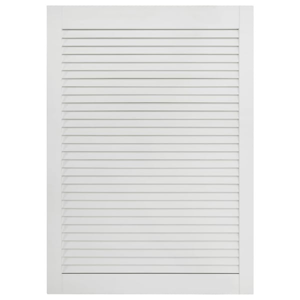 vidaXL Skåplucka lamelldesign vit 69x39,4 cm massiv furu