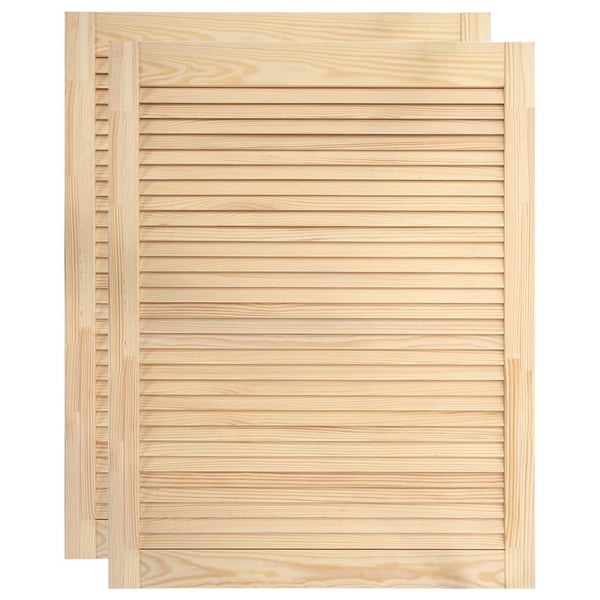 vidaXL skabslåger 2 stk. 61,5x39,4 cm lameldesign massivt fyrretræ