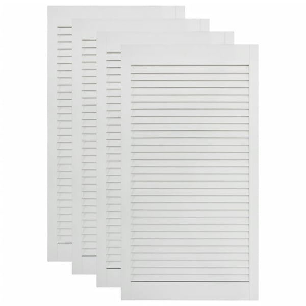 vidaXL skabslåger 4 stk. 99,3x39,4 cm lameldesign massivt fyr hvid