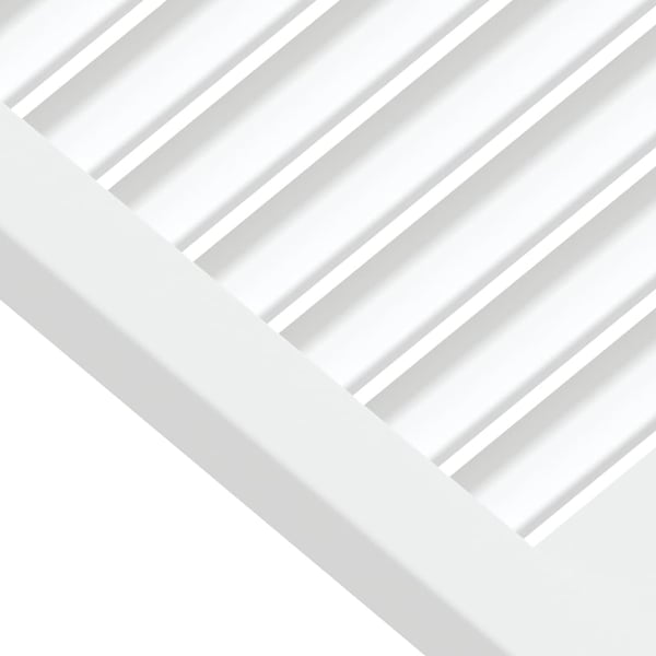 vidaXL skabslåger 2 stk. 39,5x39,4 cm lameldesign massivt fyr hvid