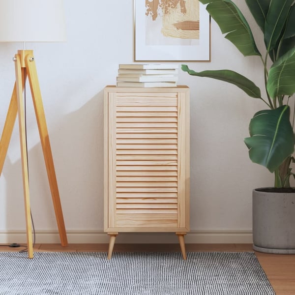 vidaXL skabslåge 69x39,4 cm lameldesign massivt fyrretræ