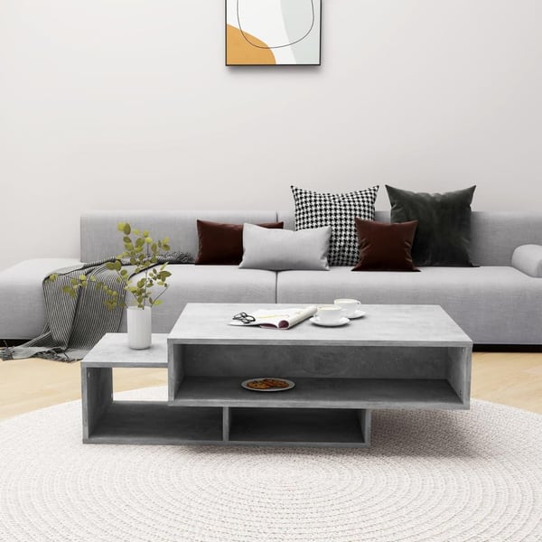 vidaXL Salongbord betonggrå 105x55x32 cm sponplate