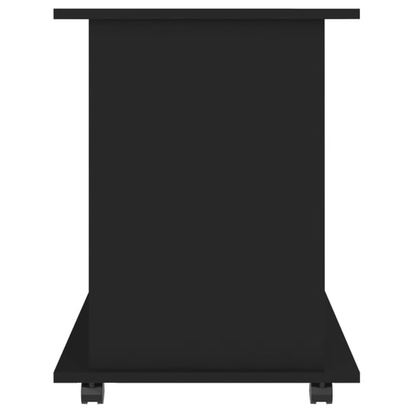vidaXL skab med hjul 60x45x60 cm spånplade sort