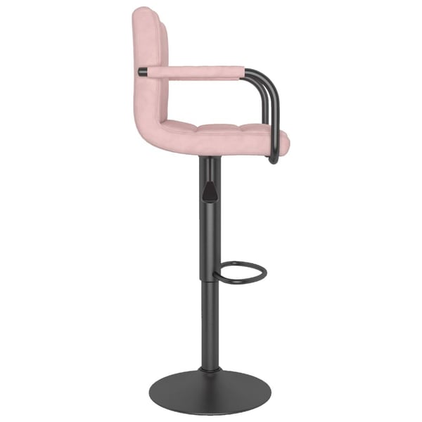 vidaXL Barstol rosa sammet