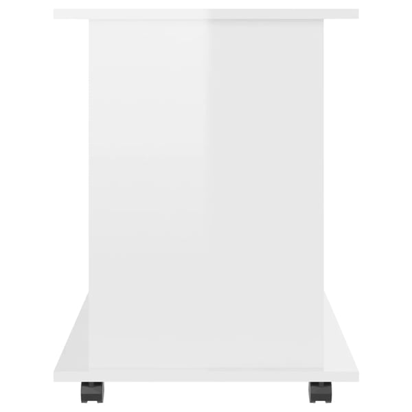 vidaXL Rulleskap høyglans hvit 60x45x60 cm sponplate