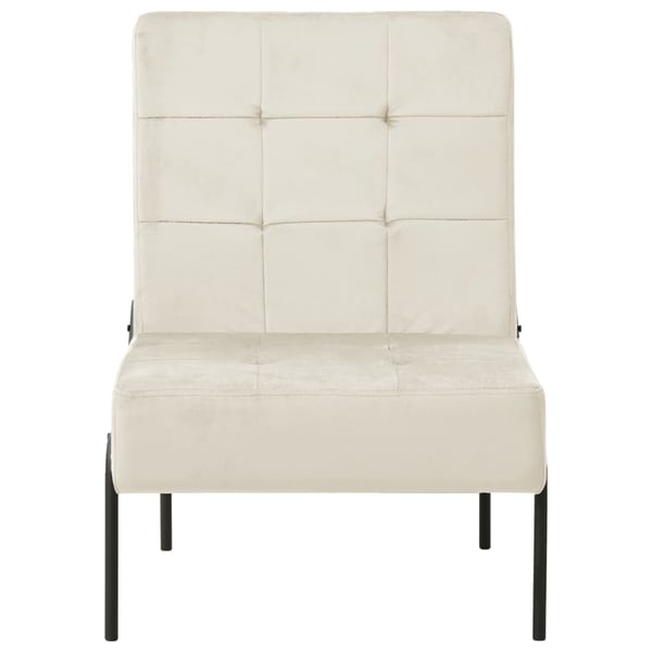 vidaXL lænestol 65x79x87 cm fløjl hvid