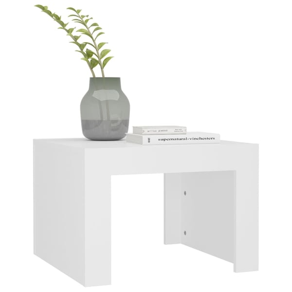 vidaXL sofabord 50x50x35 cm spånplade hvid